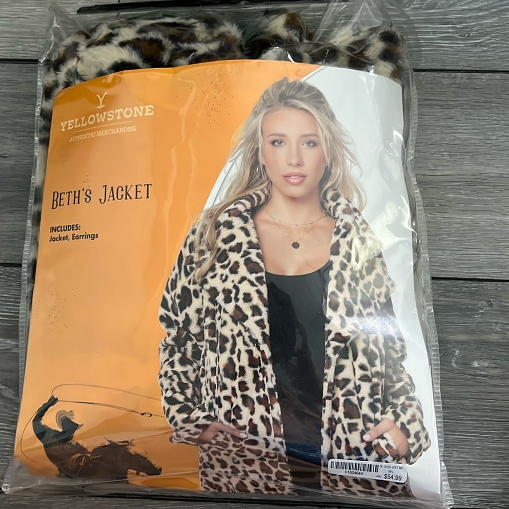Yellowstone “Beth” Halloween Costume Jacket & Earrings size Medium